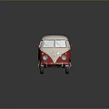 minibus minibus minivan driverless bus bus school bus van box car 3d model