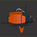 Turret Turntable Railgun Sci-fi Tower Defense Game Tower Defense Sci-fi Turret Game Turret Game Battery 3d model