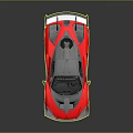 Red And Gray High Performance Race Car With Streamlined Body And Large Rear Wing