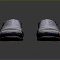 Dark Leather Slip On Shoes With Classic Design Comfortable Fit And Sleek Finish