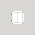 White Double Switch Panel With Modern Design For Home Interior Use