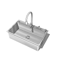 Stainless Steel Single Bowl Kitchen Sink With Modern Faucet For Home Kitchen Use