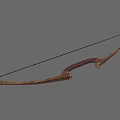 Traditional Wooden Bow With Ornate Carved Ends Vintage Hunting Weapon Design
