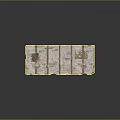 Industrial Equipment Platform with V Shaped Supports Green Gray Orange Frame Worn Texture