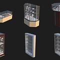 Shopping Mall Department Store Shelf Jewelry Display Cabinet 3d model