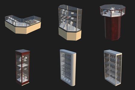 Shopping Mall Department Store Shelf Jewelry Display Cabinet 3d model