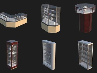 Shopping Mall Department Store Shelf Jewelry Display Cabinet 3d model