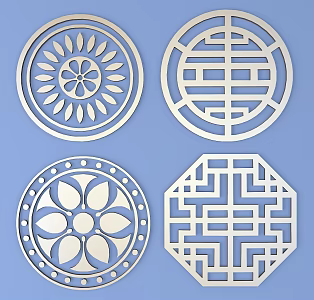 Metal Carved Traditional Pattern Carved Pattern 3d model