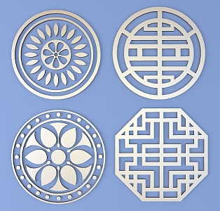 Metal Carved Traditional Pattern Carved Pattern 3d model