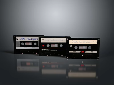 Vintage Cassette Tapes As Classic Daily Necessities For Audio Collection 3d model