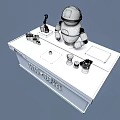 Intelligent Coffee Robot Mechanical Arm Coffee Machine Interactive Activity Sweep Code Automatic Fashion Huawei Unicom Telecom Mobile Intelligent Technology 3d model