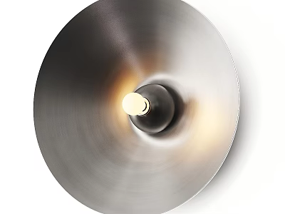 Modern Metal Wall Lamp With Circular Shade And Soft Illumination For Interior Decor 3d model