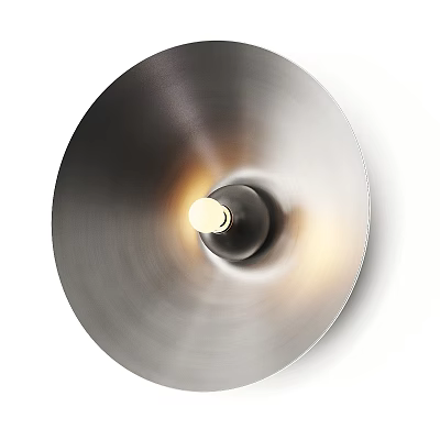 Modern Metal Wall Lamp With Circular Shade And Soft Illumination For Interior Decor 3d model