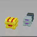 Stylish Stackable Clothing Storage Boxes in Yellow Light Blue and Navy Designs