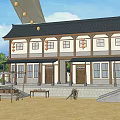 Ancient Architecture Complex Featuring Traditional Layout Water Channels And Historic Courtyards