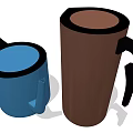 Stylish Blue And Brown Kettles As Practical Household Electrical Appliances
