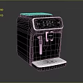 Modern Black Coffee Machine With Digital Control Panel And Drip Tray 3d model