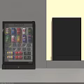 Black Small Beverage Refrigerator With Glass Door For Canned Drinks Storage