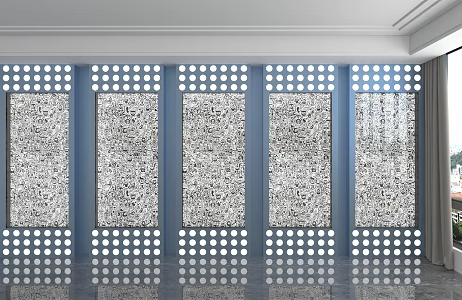 Modern background wall 3d model