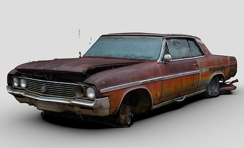 Rusty Buick Skylark 3d model