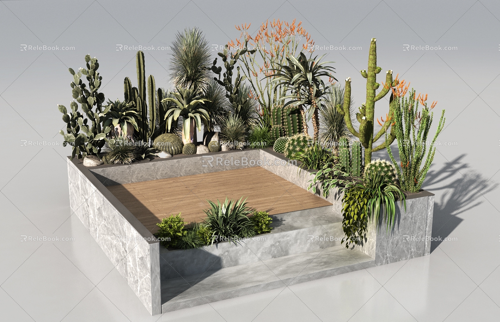 Modern Desert Plants Desert Plant Group 3d model