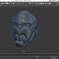 Science Fiction Helmet Iron Helmet Alien Helmet Cyberpunk Helmet Future Helmet Low Face Number Low Model Simple Model Game Movie and TV Level Super Realism 3d model