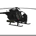 US Army Military Helicopter Equipped With Rocket Launcher Transparent Cockpit And Interior Seats
