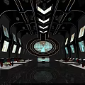 Modern KTV Interior Design With Colorful Lighting Comfortable Seats And Large Screens