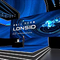 LONSID 1988 2023 Anniversary Celebration Stage With Blue Background Lighting And Large Screen