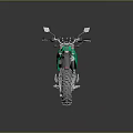 Green Off Road Motorcycle Design With Black Seat Gold Rims And Large Tires