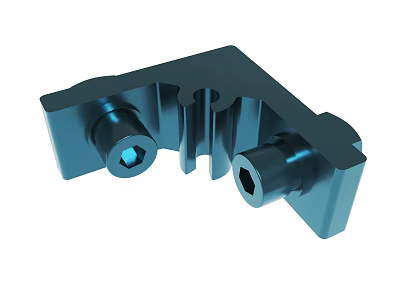 Metal Mechanical Component With Cylindrical Holes For Industrial Application 3d model