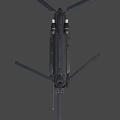 Advanced Black Fighter Jet With Aerodynamic Body And Military Design Features