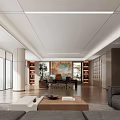 Spacious Modern Executive Office With Warm Wooden Finishes Comfortable Guest Lounge And Bright Panoramic Windows