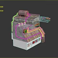 Detailed Architectural Building Model with Pipeline System Water Tank and Roof Structure