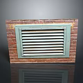 Industrial Brick Wall Mounted Metal Ventilation Grille Equipment with Grid Design