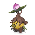Plant Themed Creature Character Featuring Pink Lotus Flower Green Leaves Brown Body And Yellow Texture
