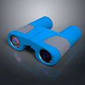 Blue And Gray Binoculars Ideal For Observing Stunning Scenic Landscape View