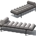 Cream Style Bench Long Sofa Stool Light Luxury Bed End Stool Shoe Changing Stool Cloakroom Bench 3d model