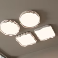 Modern Ceiling Lights Four Round And Square Shapes Soft Lighting Indoor Design 3d model