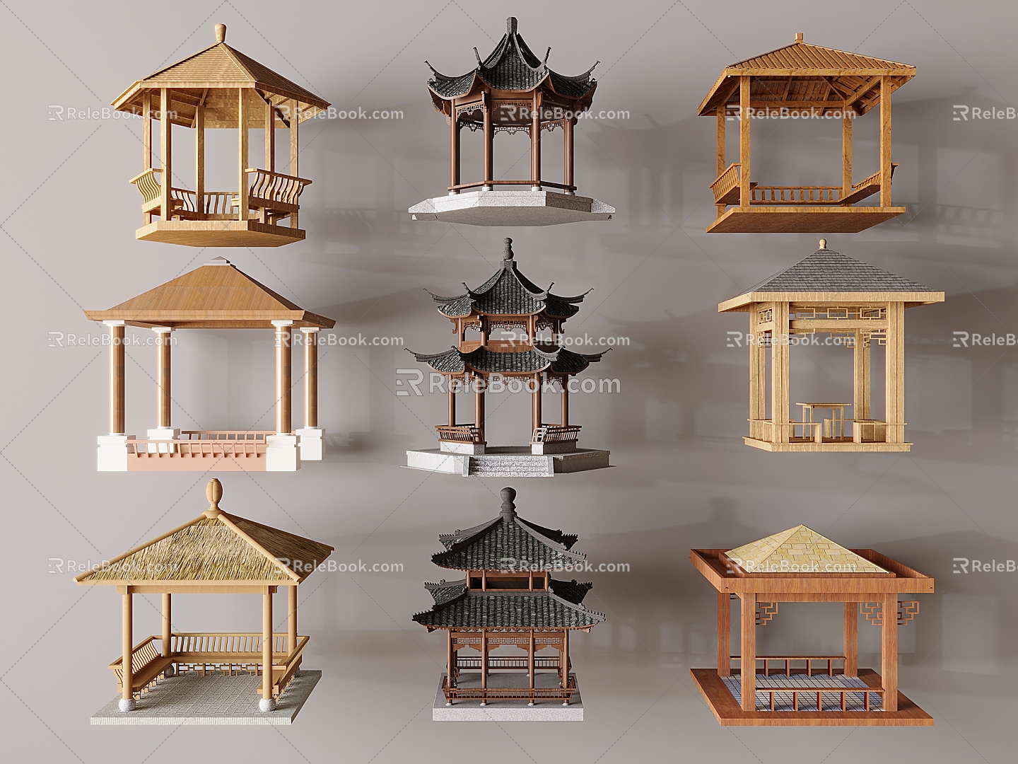 Pavilion Landscape Pavilion Antique Pavilion Outdoor Thatch Pavilion Hexagonal Pavilion Hall Hall Pavilion Four Corner Pavilion Ancient Pavilion 3d model