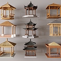 Pavilion Landscape Pavilion Antique Pavilion Outdoor Thatch Pavilion Hexagonal Pavilion Hall Hall Pavilion Four Corner Pavilion Ancient Pavilion 3d model