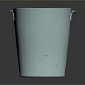 Practical Teal Metallic Bucket With Smooth Finish And Sturdy Handle For Household Storage