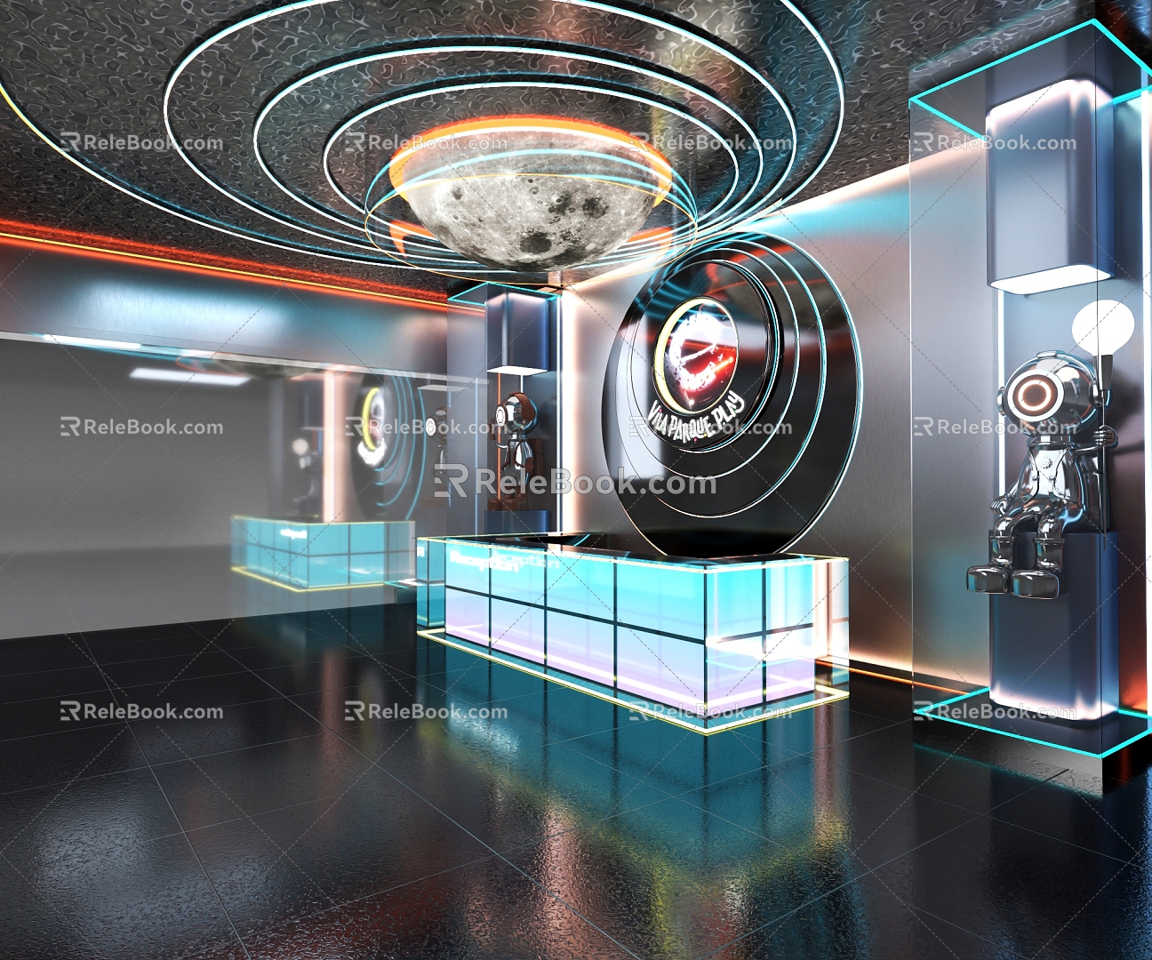 Modern Front Desk 3d model