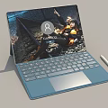 Notebook Computer Tablet Computer Game Book Portable Computer Business Book Low Face Number Low Model Simple Model Movie and TV Level Super Realism 3d model