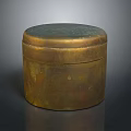 Brass Round Storage Container For Daily Life Supplies And Home Use