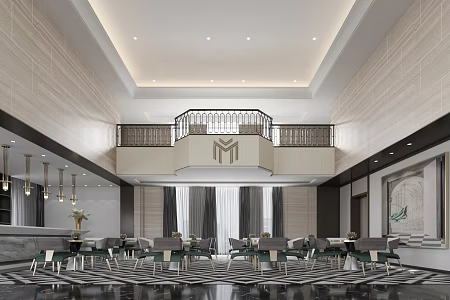 Modern Sales Office Sales Center Marketing Center Negotiation Area Rest Area Water Bar Area Front Desk Club Center 3d model