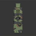 Camouflaged Eight Wheeled Military Vehicle With Armored Hull And Tactical Turret