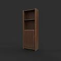 Wooden Wardrobe with Open Shelves and Closed Door Simple Design for Bedroom Storage