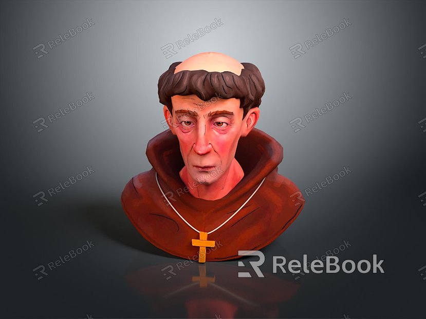 Priest Man Male Handsome Boy Young Boy Male Character Realistic Man Cartoon Man model