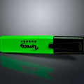 Everyday Green LIGHTO Budget Lighter With Black Lid On Reflective Surface
